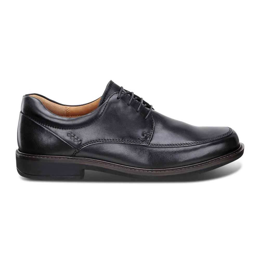 ECCO Mens Dress Shoes Black - Holton Apron Toe Tie - CQK-063298